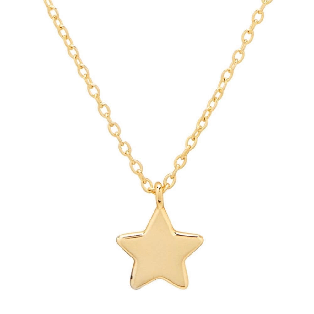 14K Gold Plated Star Pendant Charm Delicate Chain Necklace